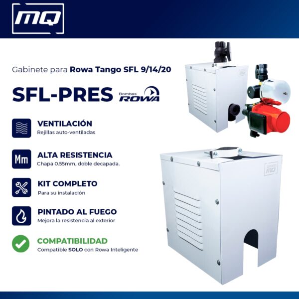 Características Gabinetes para bombas ROWA SFL TANGO 9/14/20/ Press