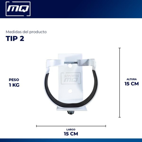 Medidas (1)1 Soporte Giratorio TIP 2 para Bomba Presurizadora Pared 4 Baños